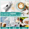 Angoily White Ceramic Creamer with Handle, 40ML/1.35 oz Creative Cow Shape Creamer Cups, Mini Creamer Pitcher, Creamer Jug for Coffee/Tea/Milk