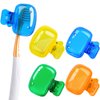Eaezerav 4 Pack Toothbrush Covers Caps, Toothbrush Protector Toothbrush Coverings Clips Portable Plastic Toothbrush Head Case for Travel, Business, Camping, School, Home