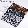 Aceorna Boho Button Headband Wide Knotted Hairbands Stretch Nurse Headbands Women Head Wraps Workout Ear Saver Hair Band Leopard Turban Headwear Yoga Hair Accessories for Women 3 Pcs (Set A)