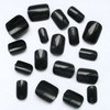 Bellelfin 240pcs Short Press on Nails Black Full Cover Short Square Fake Nails Glossy Acrylic Artificial False Nail Tips with 5 Sheets Adhesive Glue Tabs for Women and Girls Fingernails Design