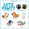 Dog Birthday Decorations, Lets Pawty Birthday Decorations Boy, Dog Birthday party Supplies Include Puppy Dog Happy Birthday Banner, Dog Balloons, Paw Print Balloons, Cake Toppers