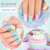 RARJSM Cotton Candy Gel Nail Polish Kit, Pastel Gel Polish Macaron Colors Collection Pink Purple Yellow Green Blue Nail Polish Set, 6PCS 7.5ML Spring Summer Color Gel Nail Polish,Curing Required