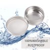 0.5 oz Screw Top Aluminum Tin Jar with Screw Lid and Blank Labels (Silver - Pack of 32)