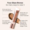 iNNBEAUTY PROJECT Bronze Face Glaze Gel Cream with Squalane, Ceramides & Hyaluronic Acid (0.85 oz / 25 ml) + Bonus Acne Patch (36 Pieces)