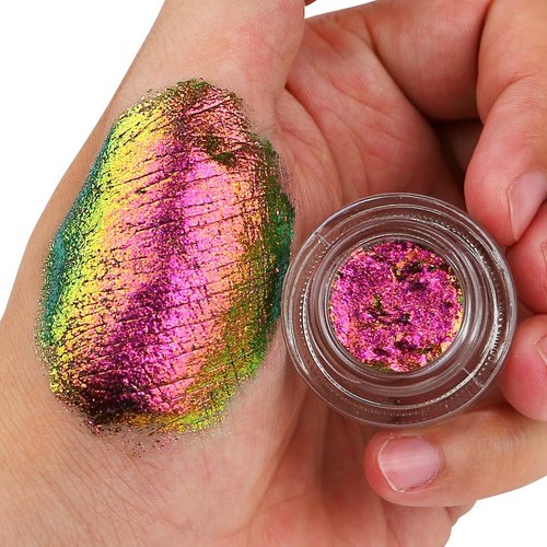 Bowitzki 3g Cream Multi Chrome Eyeshadow Multichrome Chameleon Gel Makeup Color shifting Multi-chrome Longer Lasting No Creasing Shimmer Eye Shadow (Rainbow)