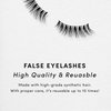 D-UP False Eyelashes Lashever Natural Series, Japanese Natural Looking Fake Eyelashes A Day Long Lasting Wear, Reusable Strip, Lightweight & Comfortable, 2 Pairs, Natural 103 Black