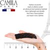 Camila Paris CP2631 French Hair Barrette Clip for Girls, Tortoise Shell, Rubberized Metal Closure Strong Hold Grip Hair Clips for Women, No Slip Durable Styling Girls Hair Accessories, Made in France