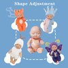 ONEST 8 Sets 4 Inch Dolls Cute Baby Dolls Mini Dolls with Clothes Mini Sleeping Dolls with Doll Accessories