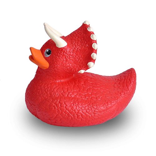 Wild Republic Rubber Ducks, Bath Toys, Kids Gifts, Pool Toys, Water Toys, Triceratops, 4"