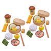 NUOBESTY 26pcs Dim Sum Toy Steamer Buns Chinese Breakfast Toy Pretend Play Kitchen Toy for Boys Girls