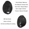 Brazilian Human Hair Bangs Clip On Real Hair for Black Women French Bangs Clip In Hair Extensions Natural Black Straight Hair Bangs with Temple 6-8inch Muzinuo