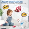 Ylpaprm Samoyed Walking Dog Toy for Kid Girl Puppy Toy Dog Licking Barking Dog with Leash, Electric Talking Singing Tail Wag Plush Robot Dog DIY Pretend Dress Up Interactive Dog