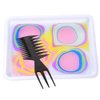Haosie Wide Tooth Comb, Double Side Coloring Styling Comb, Plastic Hair Dye Comb, Floating Painting Comb, Marbling Combs for Salon Barbers Kids Artistic Accessory