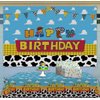 USERTEN 3PC Cartoon Toy Blue Sky Disposable Tablecloths 108x54 Inches It's a Boy's Story Theme Kids Happy Birthday Party Cake Table Decor Covers Toddlers Birthday Decorations