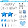 iPartycool 50Pcs Happy Birthday Balloon Decorations, 3D Premium Reusable Aluminum Foil Birthday Banner and Ecofriendly Big Star and Latex Balloons Set for Birthday Party Decorations and Supplies