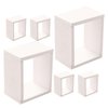 TOYANDONA 6pcs Dollhouse Miniature Storage Rack Floating Shelves Doll House Wall Rack Bookshelf Display Dollhouse Furniture Accessories White Miniature 1:12 Dollhouse Cabinet Bookshelf Storage Rack