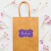Andaz Press Fancy Frame Rectangular Label Stickers, Thank You, Purple, 36-Pack Wedding Decorations, Wedding Favors, Stickers for Packaging, Party Favor