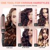 5 in 1 Curling Wand Set, Sixriver Hair Curling Iron with Curling Thermal Brush&4 Interchangeable Ceramic Curling Wand(0.4”-1.25”), Long Lasting Curls, Fast Heating Hair Wand Curler with Glove&2 Clips