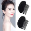 2PCS Women Lady Girls Soft Sponge Foam Hair Base Inserts Bump Up Hair Pads Stick Bun Maker Hair Styling Clip Hair Comb Braid Tool Hair Styling Accessories Black