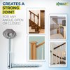 Zipbolt 11.560 Angled Railbolt — Angled Staircase Handrail to Newel Post Connector for Lower Connection, Residential and Commercial Installation, New Construction and Remodels — 1 Double Pack