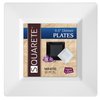 Squarete White Hard Plastic Elegant Disposable 9'' Inch Dinner Plates 1 Pack Of 10 Per Pack
