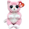 Ty Beanie Bellies Lillibelle The Pink Kitten with Blue Glitter Eyes, Cuddly Plush Animals with Soft Belly Original 20 cm T41283