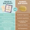 Crate 61 Organics, Handmade Vegan Natural Bar Soap Cold Pressed For Face And Body, With Premium Essential Oils, For Men And Women 3 Pack (Lavender)