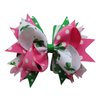 NEW "PINK & GREEN SHAMROCKS" St. Patty's Day 5 Inch Hairbow Alligator Clip Girls Ribbon Bow Boutique St. Patrick's Day Irish Party Shamrock Grosgrain Ribbon