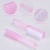 Yebeauty Nail Brush Fingernail Cleaner, 4 Pack Hand Scrub Cleaning Brush Plastic Hand Finger Toes Scrubbing Brush, Pedicure Nail Scrubber,Clear Pink