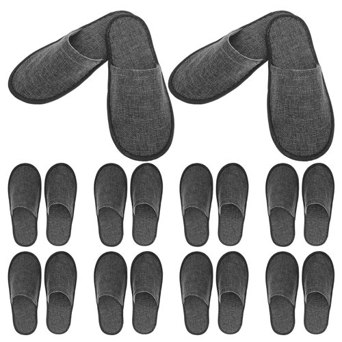 Healvian 20Pcs Unisex Guest Disposable Slippers,Disposable Hotel Slippers,Non Slip Reusable Slipper,Portable Travel Slippers,House Slippers for Guests Home Spa Indoor Wedding Travel Party
