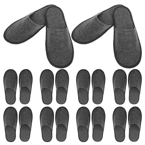 Healvian 20Pcs Unisex Guest Disposable Slippers,Disposable Hotel Slippers,Non Slip Reusable Slipper,Portable Travel Slippers,House Slippers for Guests Home Spa Indoor Wedding Travel Party
