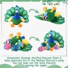 18 Inches Plush Peacock Stuffed Animal Tummy Carrier with 4 Little Plush Peacock Inside Its Zippered Tummy Peacock Cuddly Toy Soft Toy Animals for Birthday Gifts Zoo Party Decor