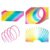 Vinciph 4.2 Inch Giant Sequin Color Rainbow Coil Spring Toy,Classic Magic Spring Decompression Toys,Stair Toys for Children