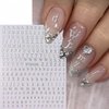 8 Sheets Letter Nail Stickers for Nail Art, 3D Self-Adhesive English Alphabet Nail Decals Black White Gold Silver Big Small Letter Nail Art Design Stickers for DIY Acrylic Nail Art Decorations Charms