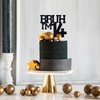Black Glitter Bruh I'm 14 Cake Topper, Happy 14th Birthday/Bro I'm 14/It's My 14th Birthday, Funny 14th Birthday Party Decorations Supplies