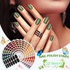 SILPECWEE 20 Sheets Solid Color Nail Wraps for Women Adhesive Nail Polish Stickers Stick on Nail Polish Strips for Women Gel Nail Strips Fingernail Manicure Design with Nail File