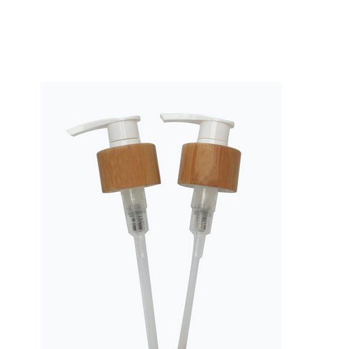 500ml Bamboo Cap Amber Frosted Plastic Lotion Cream Pump Bottle Shampoo Body Wash Empty Container 1pcs