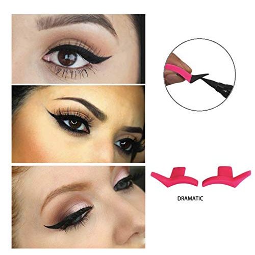 LASSUM 2 Pcs Eyeshadow Stencil Models Template Shaper Tool Eye Liner Tail Seal