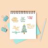 On-Airstore Merry Christmas Blessing Words Clear Stamps for Card Making Decoration DIY Scrapbooking, Christmas Handwriting Trees Transparent Rubber Seal Stamps for Photo Card Album Crafting Supplies
