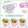 Yinder 6 Pcs Tea Party Decorations Princess Party Flower Boxes Centerpiece Floral Teapot Centerpiece for Floral Tea Themed Birthday Party Supplies Wedding(Sweet Tea Pot)