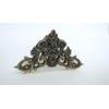 Generic Medium gold and bronze triangle metal filigree hair claw clip fine thin hair