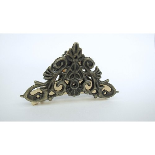 Generic Medium gold and bronze triangle metal filigree hair claw clip fine thin hair