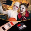 Face Painting Kit, Black White Red Gray Face Paint, Face Paint Crayons, Face Body Painting Kit for Halloween Clown Makeup, Cosplay, Costume, SFX Special Effect