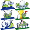 Suzile 6 Pieces Golf Party Decorations Golf Wooden Centerpieces Golf Party Centerpieces for Tables Golf Cake Topper Golf Party Supplies for Birthday Baby Shower Sport Themed Party Decor