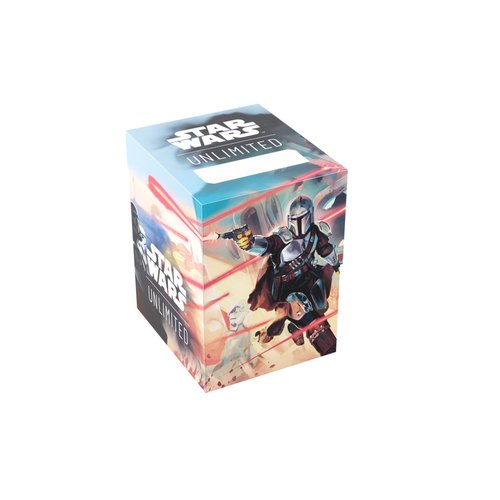 Gamegenic Star Wars Unlimited SOFT CRATE - Full-Color Printed & Officially Licensed Durable Deck Box, Holds 60 Double-Sleeved Cards, Perfect for TCGs and LCGs, Mandalorian/Moff Gideon Design, Made