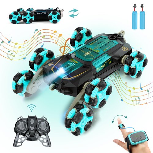 Gesture Sensing RC Stunt Car with Light & Music, Toys Gifts for 8 9 10 11 12 Year Old Boys Girls Kids, Hand Controlled Remote Control Car 360° Spins All Terrains Vehicle Monster Xmas Birthday Gifts