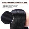 16A 50g Straight Bundles Human Hair 1 Bundle 100% Unprocessed Real Human Hair Extensions 16 Inch Raw Human Hair Natural Black Color