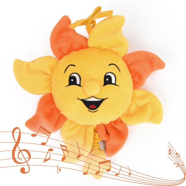 Boodeze Newborn Baby Musical Toy for Infant 0,3,6,12 Months, Soft Hanging Plush Stroller Toy for 6 to 12 Months Baby with You are My Sunshine Music, Brighten Boy and Girl's Bed,Carseat and Room