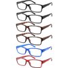 Yogo Vision 6-Pack Reading Glasses for Men and Women – Readers in 4 Frame Colors +3