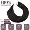 SEGO Tape in Hair Extensions Human Hair,Natural Black 18 Inch 50g/pack 20 pcs,100% Remy Human Hair Extensions Seamless Straight Silky Soft for Women (18 Inch #1B Natural Black)